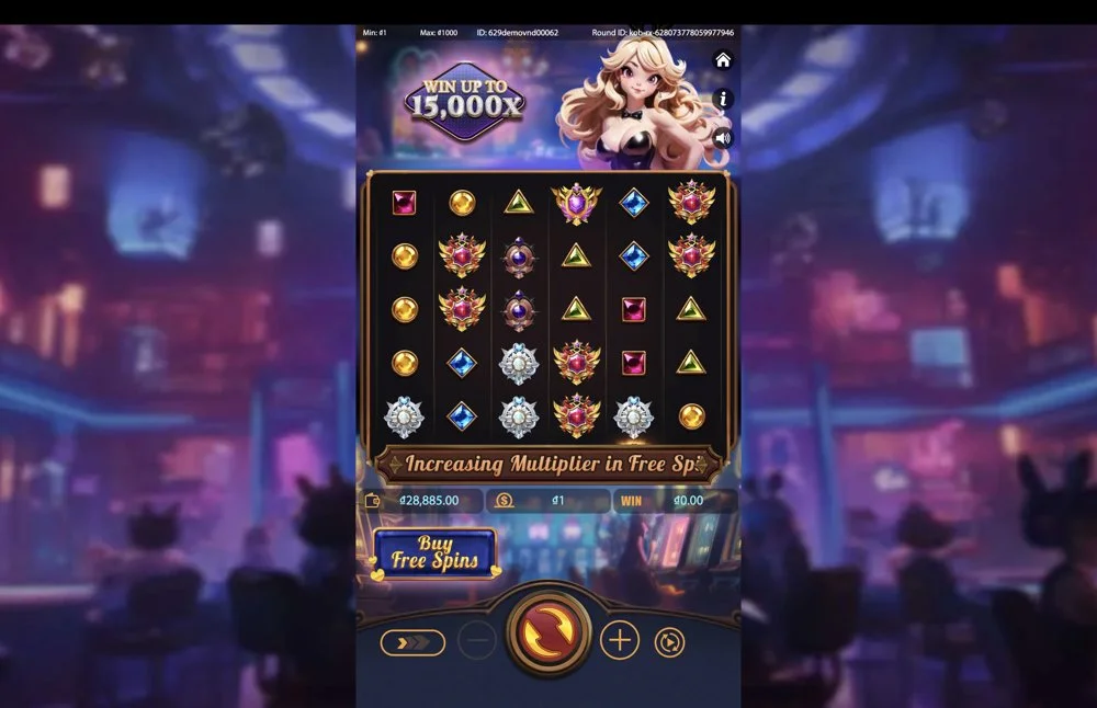 Ảnh bảng biểu tượng & tính năng game Bunny VIP Night (Kingmidas #) (slot) chơi tại LC79