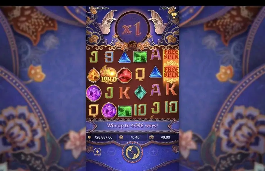 Ảnh bảng biểu tượng & tính năng game Garuda Gems (slot PG) chơi tại LC79