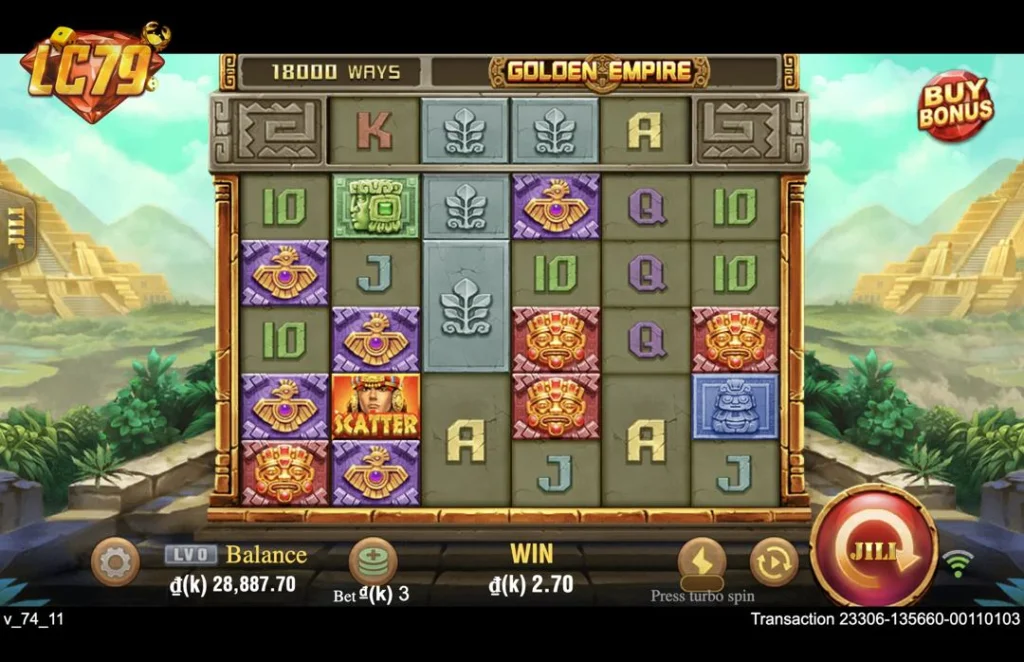 Ảnh giao diện chính game Golden Empire (slot JILI) chơi tại LC79