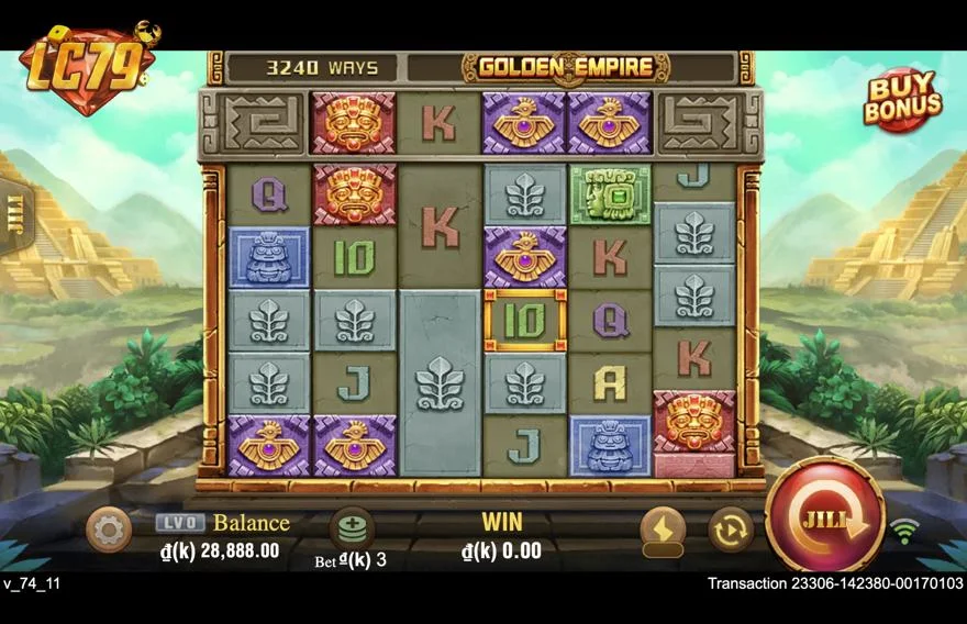 Ảnh bảng biểu tượng & tính năng game Golden Empire (slot JILI) chơi tại LC79