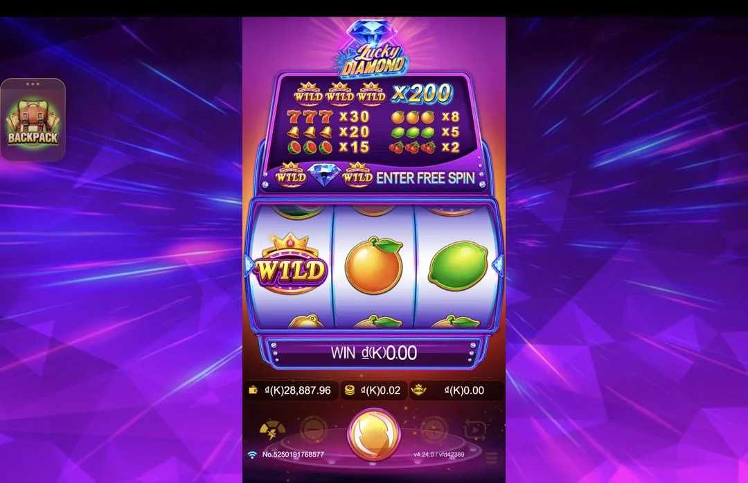 Ảnh giao diện chính game Lucky Diamond (slot JDB) chơi tại LC79