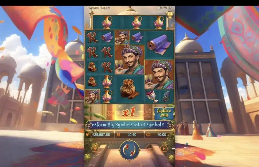 Ảnh màn hình gameplay game Majestic Empire (slot PG) chơi tại LC79