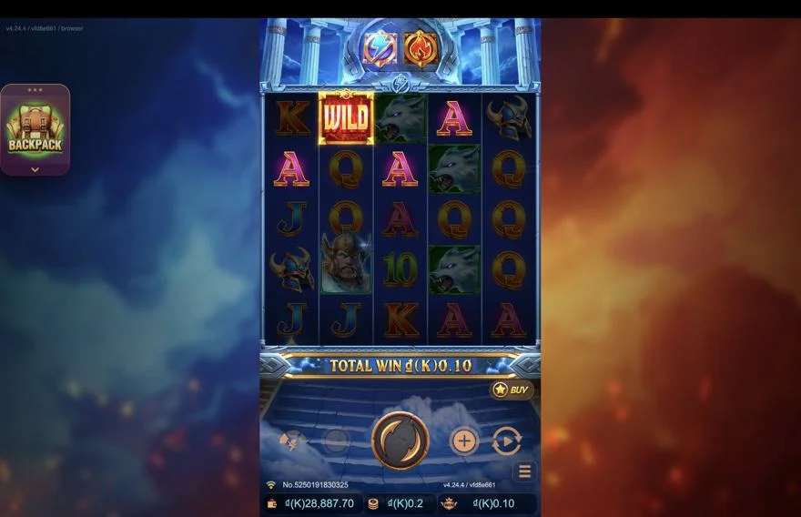 Ảnh màn hình gameplay game Ragnarok : Thor VS Loki (slot JDB) chơi tại LC79