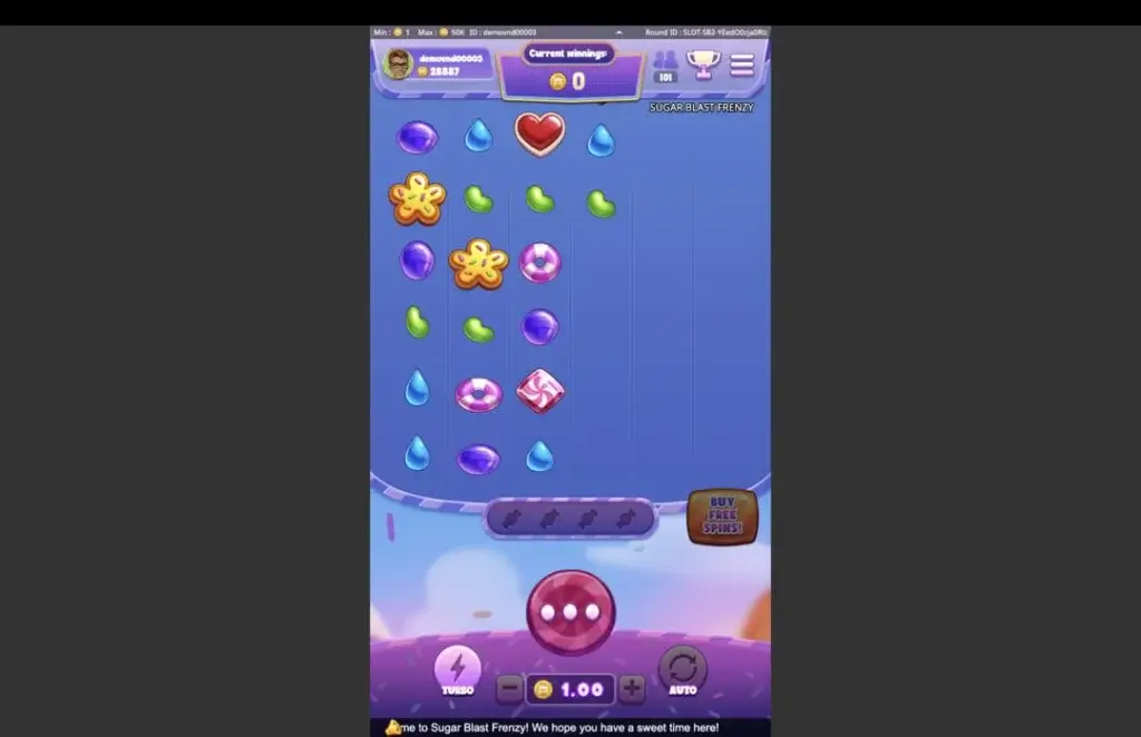 Ảnh giao diện chính game Sugar Blast Frenzy (Kingmidas #KM-SLOT-003) (slot) chơi tại LC79
