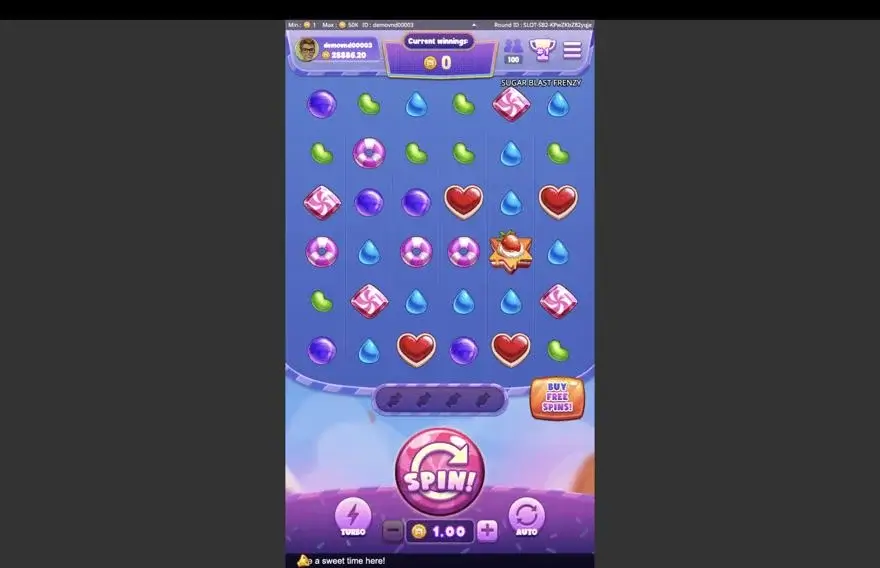 Ảnh màn hình gameplay game Sugar Blast Frenzy (Kingmidas #) (slot) chơi tại LC79