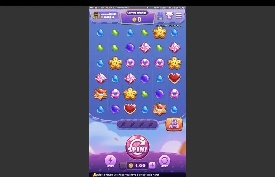 Ảnh bảng biểu tượng & tính năng game Sugar Blast Frenzy (Kingmidas #) (slot) chơi tại LC79