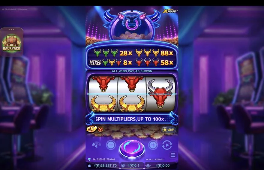 Ảnh bảng biểu tượng & tính năng game Super Niubi Fortune X-Huge (slot JDB) chơi tại LC79
