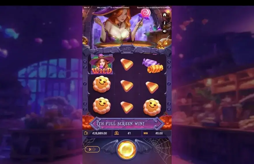 Ảnh màn hình gameplay game Wild Witch Sugar Bonanza (Kingmidas #) (slot) chơi tại LC79