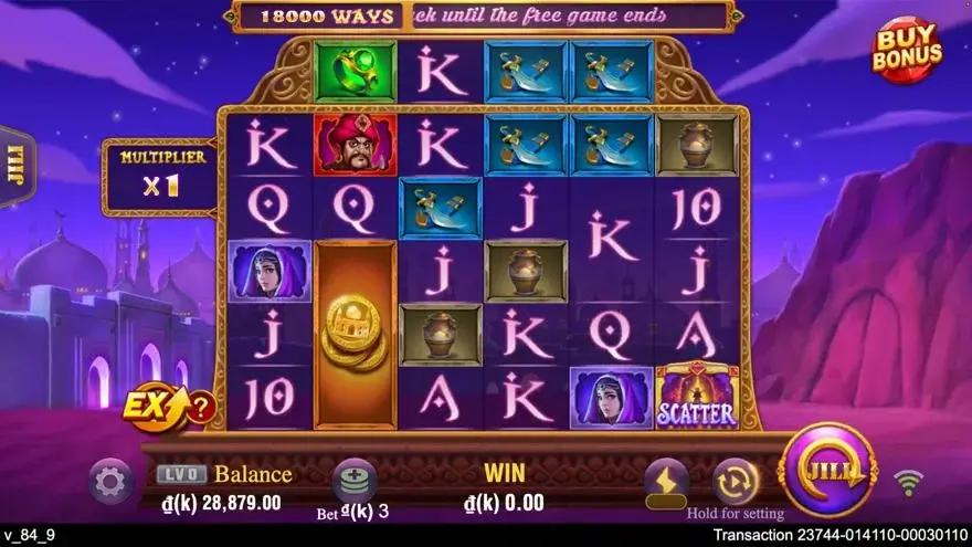 Ảnh bảng biểu tượng & tính năng game Alibaba (slot JILI) chơi tại LC79