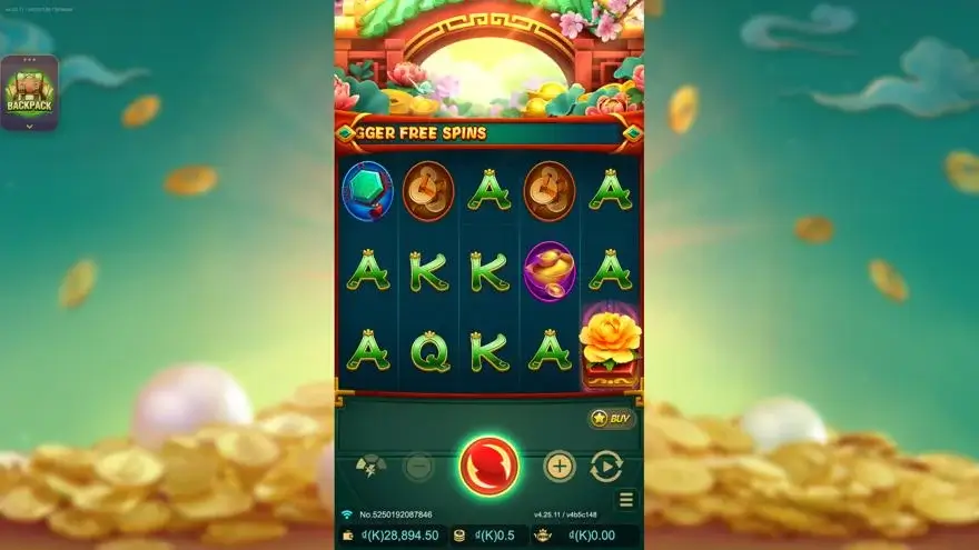 Ảnh bảng biểu tượng & tính năng game BlossomOfWealth (slot JDB) chơi tại LC79