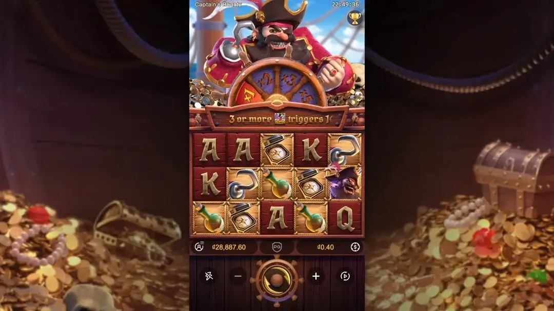 Ảnh giao diện chính game Captains Bounty (slot PG) chơi tại LC79