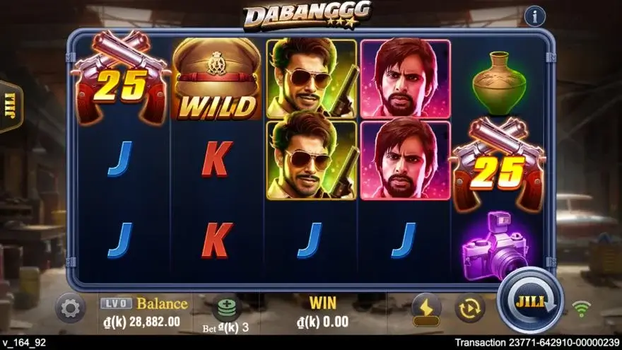Ảnh màn hình gameplay game Dabanggg (slot JILI) chơi tại LC79