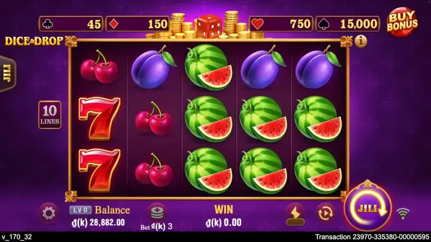 Ảnh màn hình gameplay game Dice (game CRASH88) chơi tại LC79