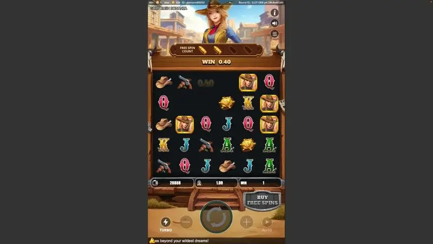 Ảnh màn hình gameplay game GOLD RUSH BONANZA (Kingmidas #) (slot) chơi tại LC79