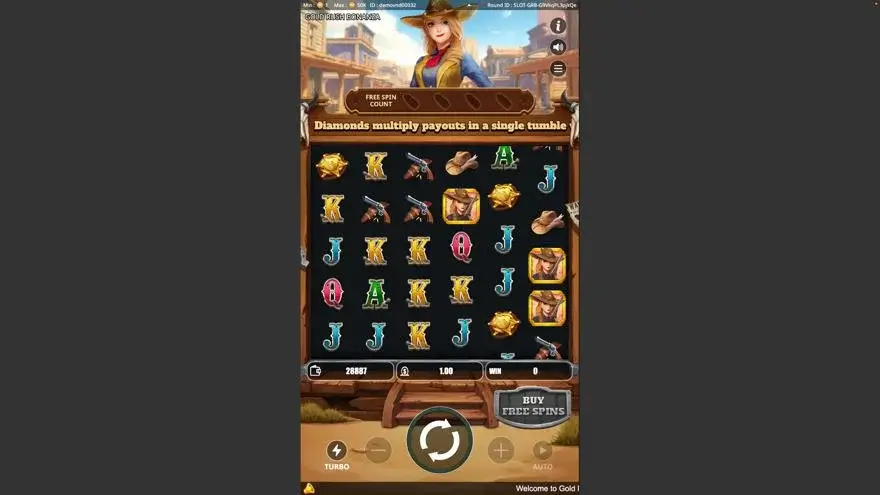 Ảnh bảng biểu tượng & tính năng game GOLD RUSH BONANZA (Kingmidas #) (slot) chơi tại LC79