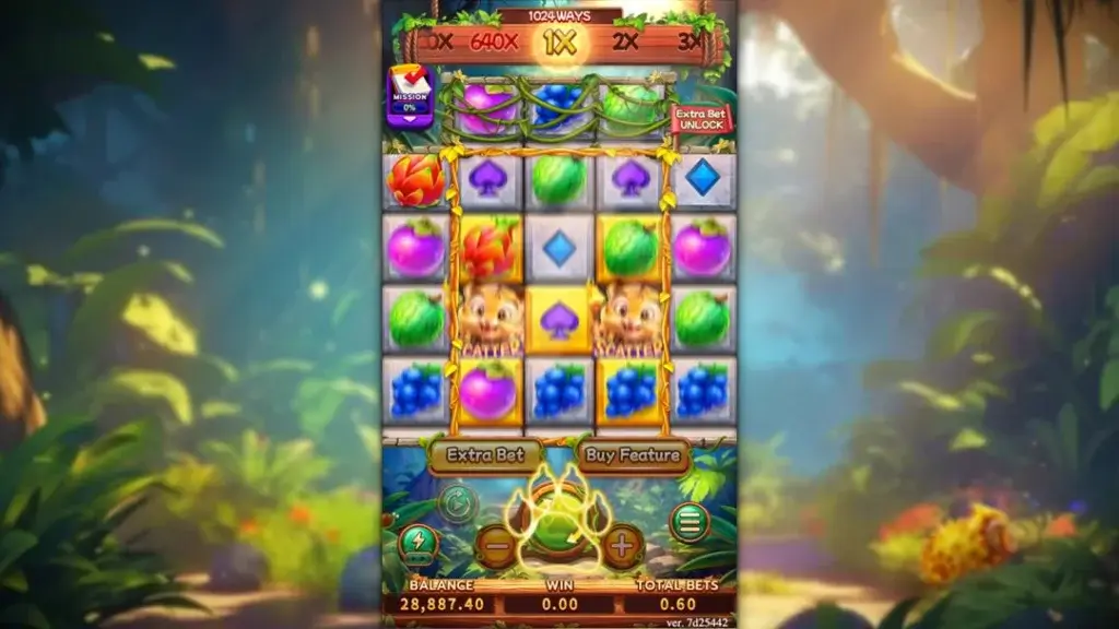 Ảnh giao diện chính game JUNGLE BANG BANG (slot FC) chơi tại LC79