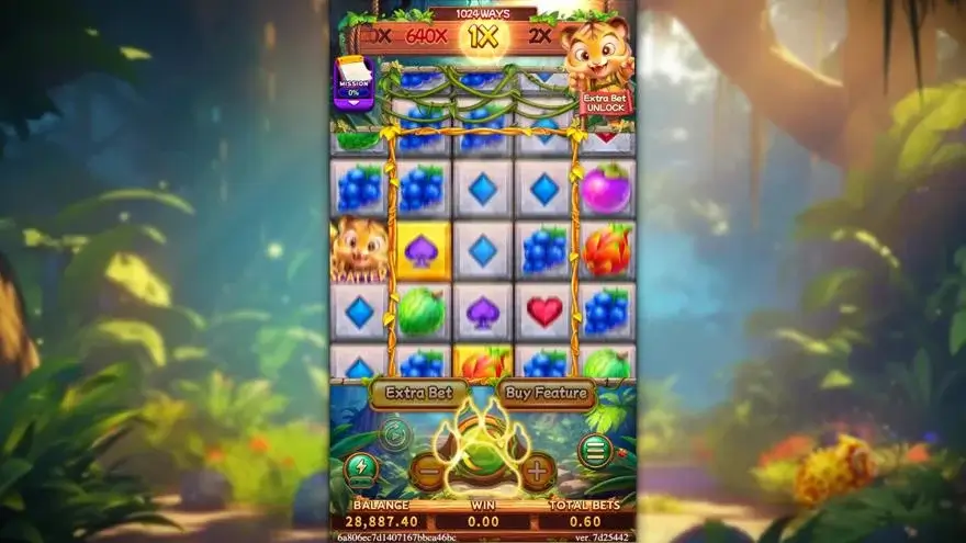 Ảnh bảng biểu tượng & tính năng game JUNGLE BANG BANG (slot FC) chơi tại LC79
