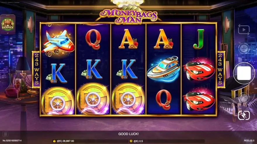 Ảnh màn hình gameplay game Moneybags Man (slot JDB) chơi tại LC79