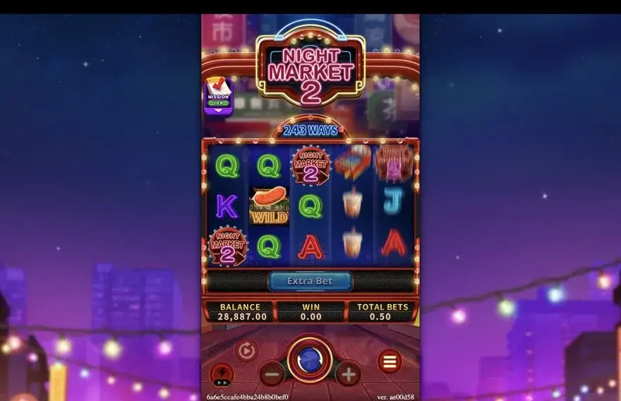 Ảnh bảng biểu tượng & tính năng game NIGHT MARKET 2 (slot FC) chơi tại LC79