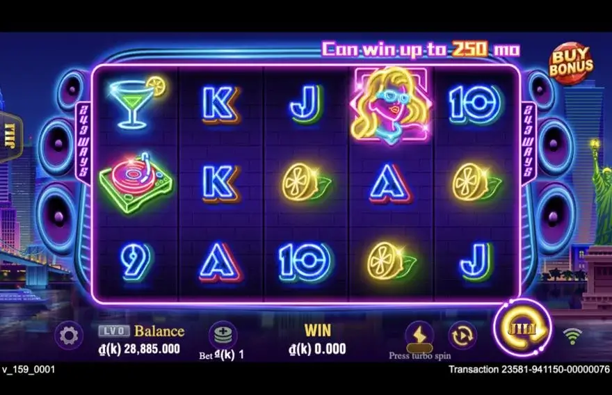 Ảnh màn hình gameplay game Party Night (slot DRAGOONSOFT) chơi tại LC79