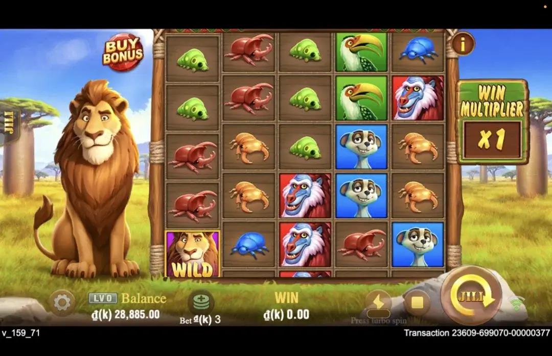 Ảnh giao diện chính game Safari Mystery (slot JILI) chơi tại LC79
