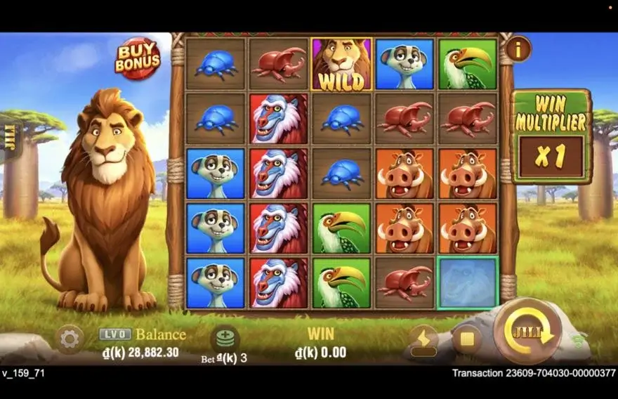 Ảnh bảng biểu tượng & tính năng game Safari Mystery (slot JILI) chơi tại LC79
