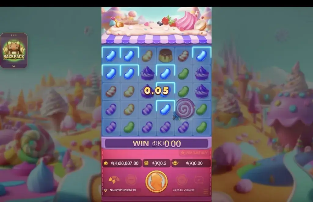 Ảnh giao diện chính game trải nghiệm pop pop candy lc79 (slot) chơi tại LC79
