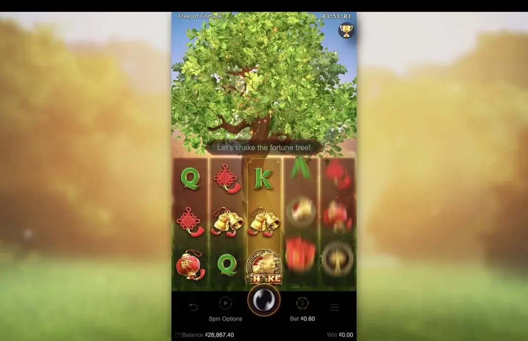 Ảnh giao diện chính game Tree of Fortune (slot LUCKY365) chơi tại LC79