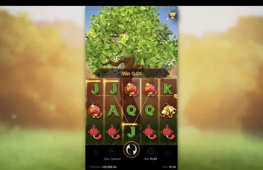 Ảnh màn hình gameplay game Tree of Fortune (slot LUCKY365) chơi tại LC79