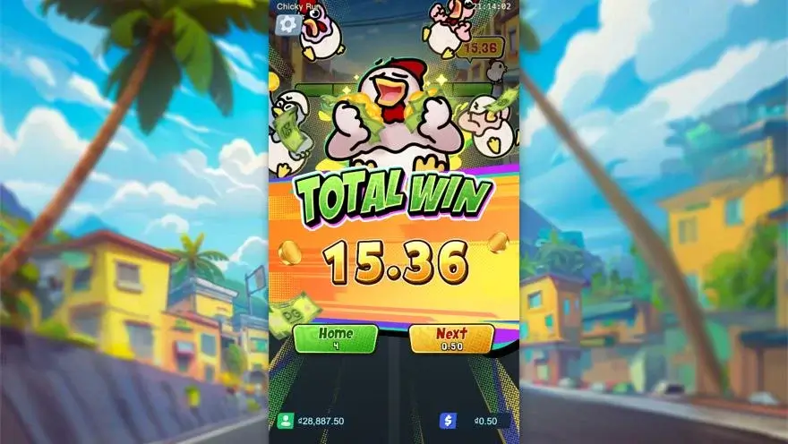 Ảnh bảng biểu tượng & tính năng game Chicky Run (slot PG) chơi tại LC79