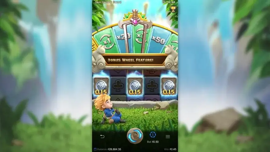 Ảnh màn hình gameplay game Gem Saviour Sword (slot PG) chơi tại LC79