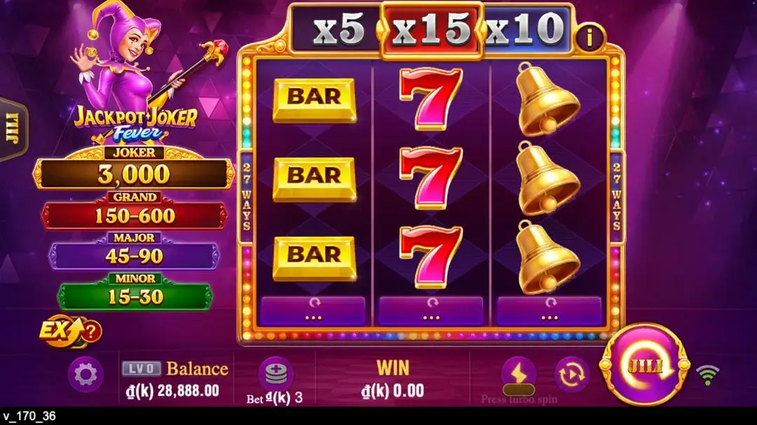 Ảnh giao diện chính game Jackpot Joker (slot JILI) chơi tại LC79