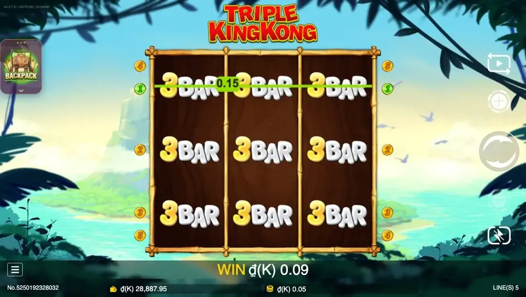 Ảnh giao diện chính game Kong (slot JDB) chơi tại LC79