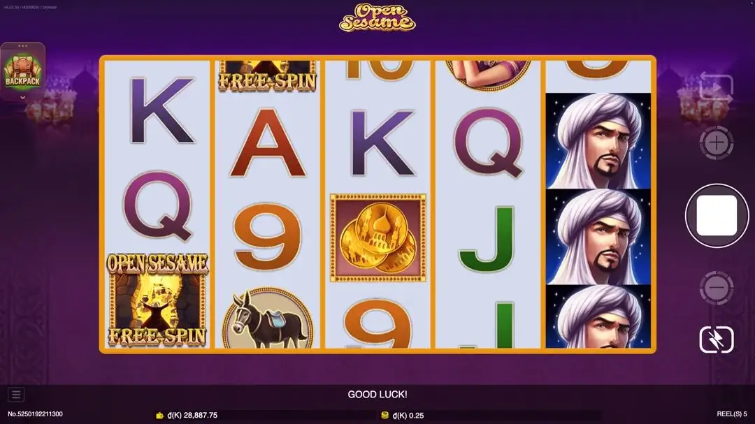 Ảnh giao diện chính game Open Sesame (slot JDB) chơi tại LC79