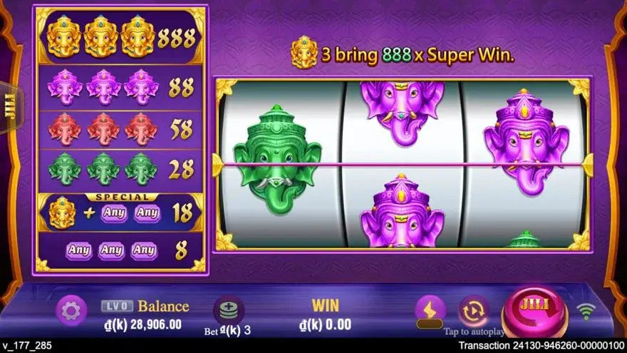 Ảnh bảng biểu tượng & tính năng game Super Rich (slot JILI) chơi tại LC79