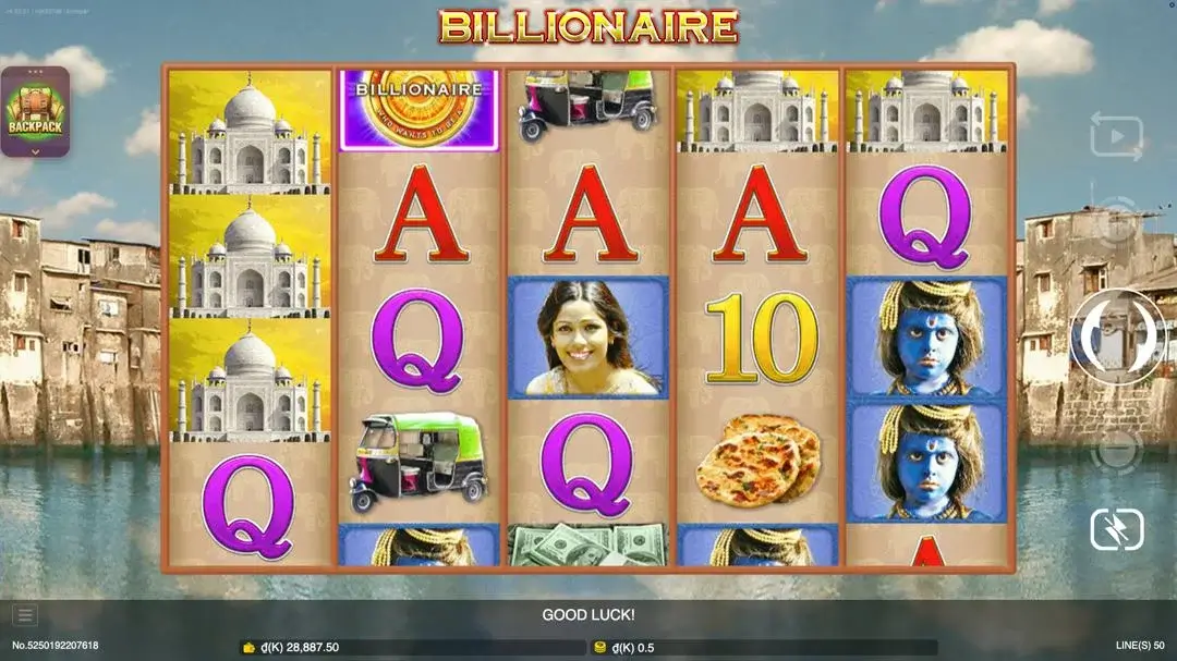 Ảnh giao diện chính game trải nghiệm billionaire lc79 (slot) chơi tại LC79