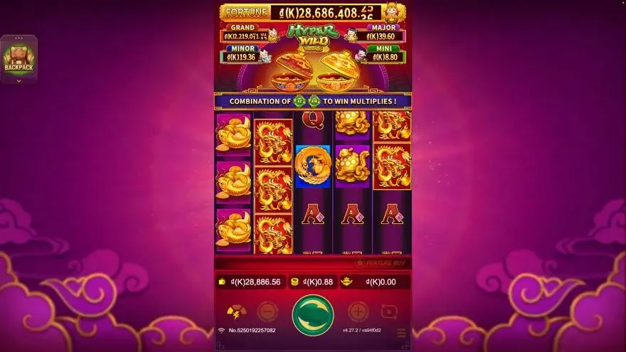 Ảnh màn hình gameplay game trải nghiệm dragon soar - hyper wild lc79 (slot) chơi tại LC79