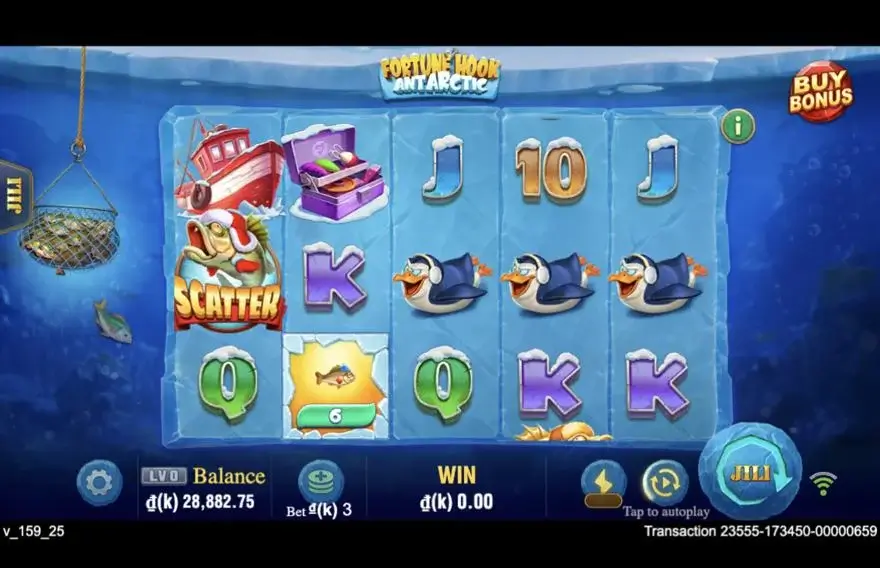 Ảnh màn hình gameplay game trải nghiệm fortune hook antarctic lc79 (slot) chơi tại LC79