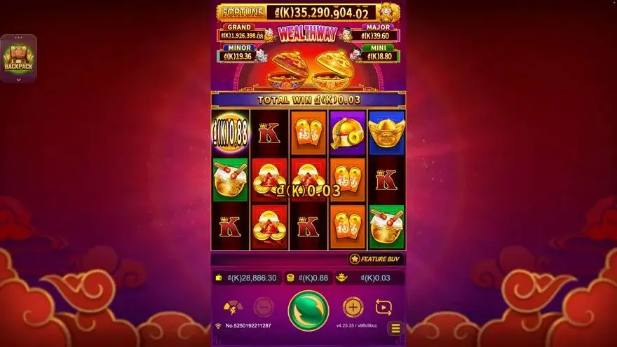 Ảnh bảng biểu tượng & tính năng game trải nghiệm wealthway lc79 (slot) chơi tại LC79