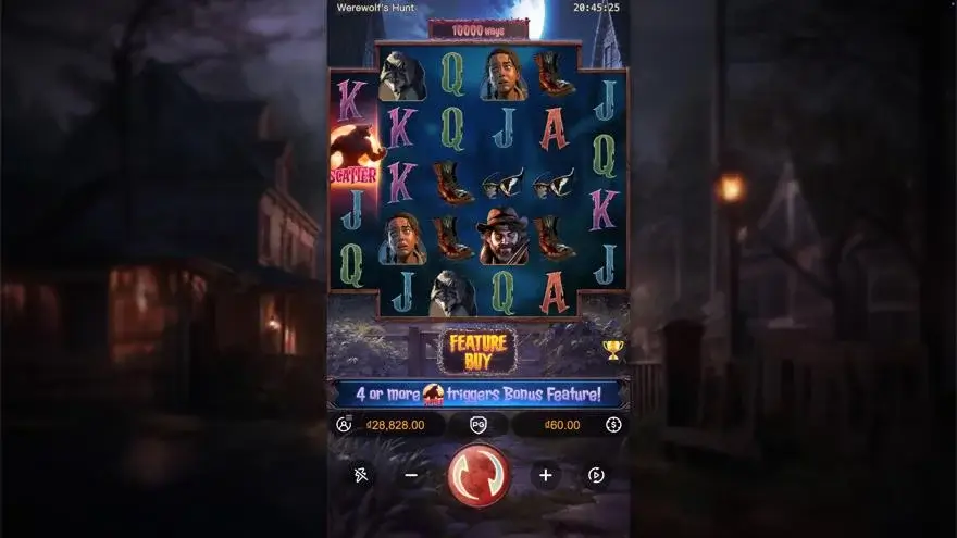 Ảnh màn hình gameplay game Werewolf's Hunt (slot PG) chơi tại LC79