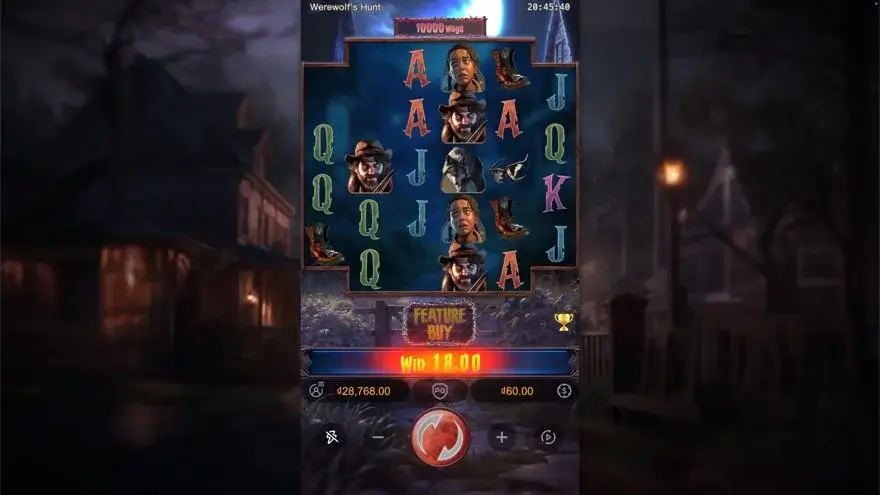 Ảnh bảng biểu tượng & tính năng game Werewolf's Hunt (slot PG) chơi tại LC79
