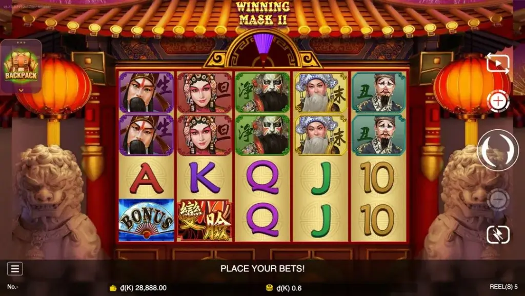 Ảnh giao diện chính game WinningMask II (slot JDB) chơi tại LC79