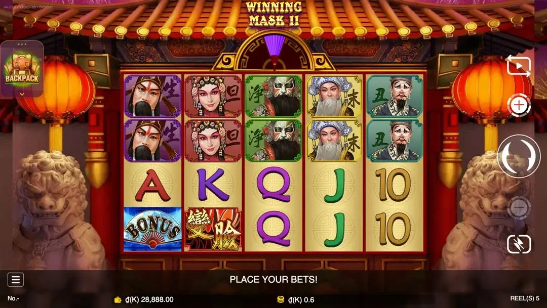 Ảnh giao diện chính game WinningMask II (slot JDB) chơi tại LC79