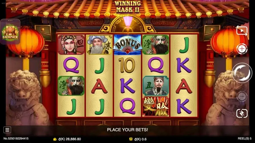 Ảnh màn hình gameplay game WinningMask II (slot JDB) chơi tại LC79