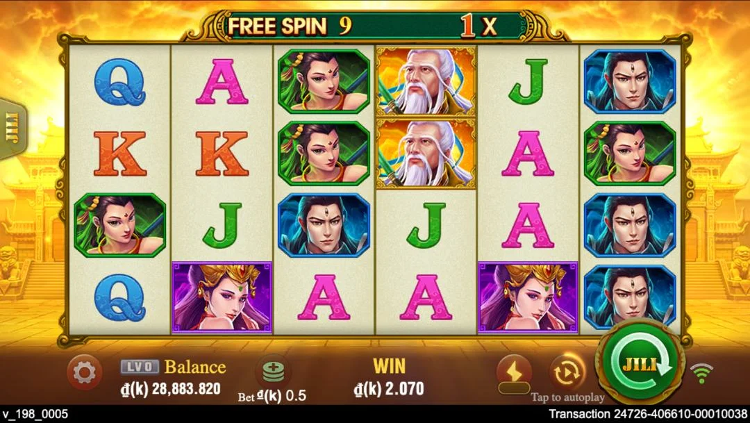 Ảnh giao diện chính game Fengshen (slot JILI) chơi tại LC79