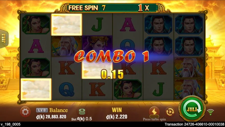 Ảnh màn hình gameplay game Fengshen (slot JILI) chơi tại LC79