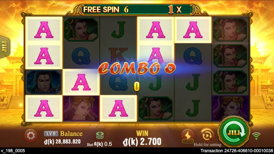 Ảnh bảng biểu tượng & tính năng game Fengshen (slot JILI) chơi tại LC79