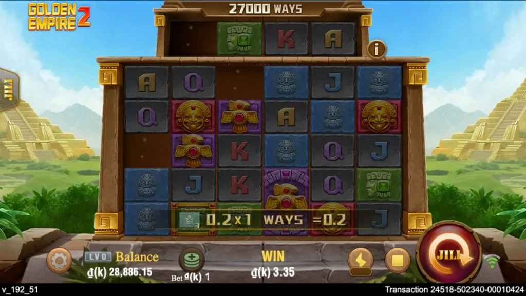Ảnh giao diện chính game Golden Empire 2 (slot JILI) chơi tại LC79