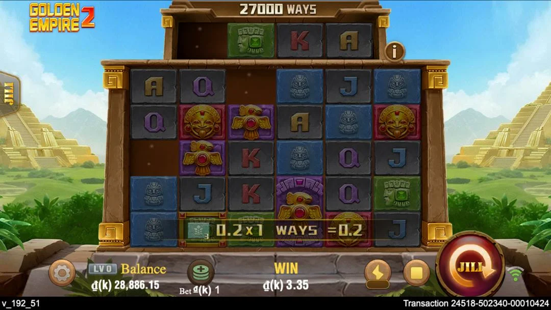 Ảnh giao diện chính game Golden Empire 2 (slot JILI) chơi tại LC79