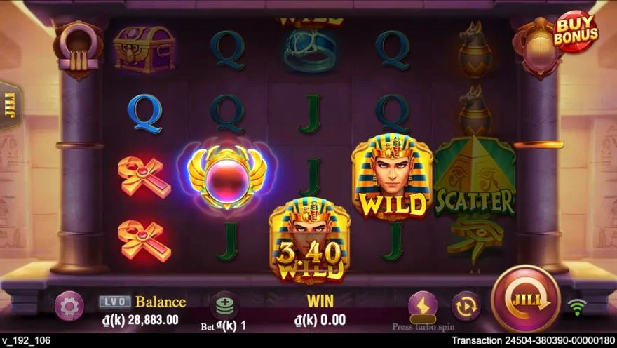 Ảnh màn hình gameplay game Legacy of Egypt (slot JILI) chơi tại LC79